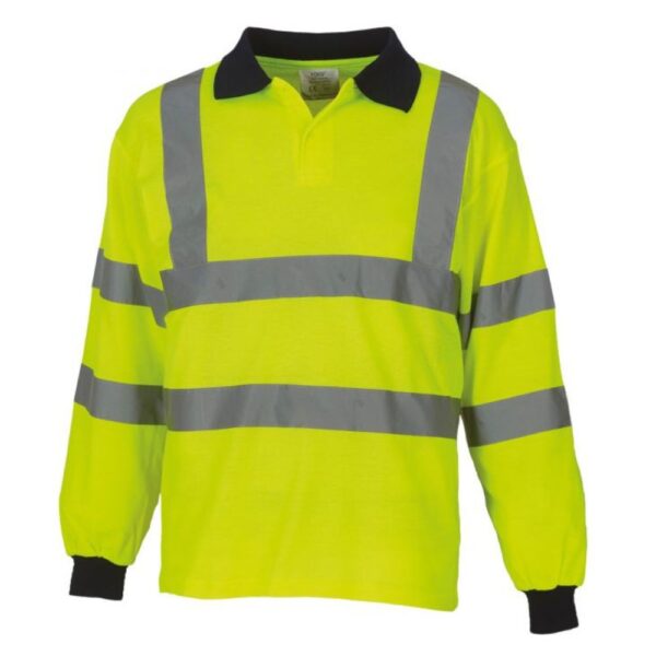 Yoko Hi-Vis Long Sleeve Polo Shirt