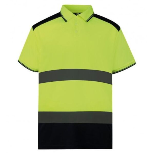Yoko Hi-Vis Two-Tone Polo Shirt - Image 2