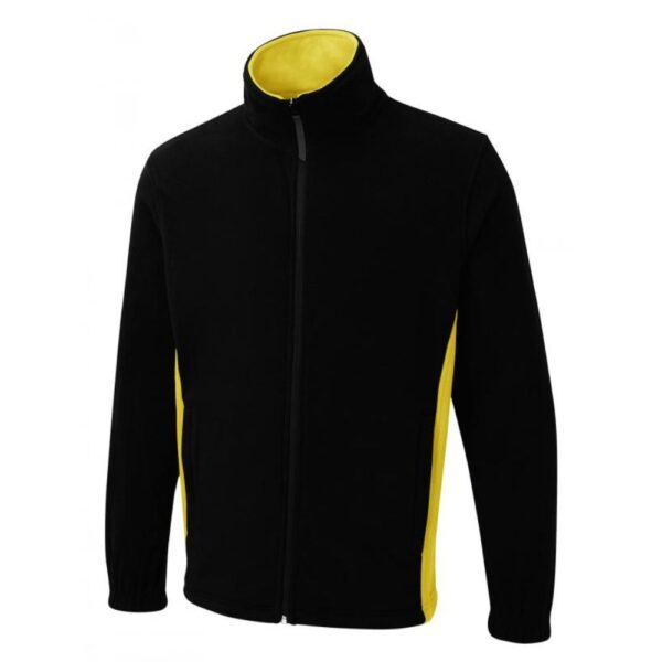 Two tone full zip fleece jacket