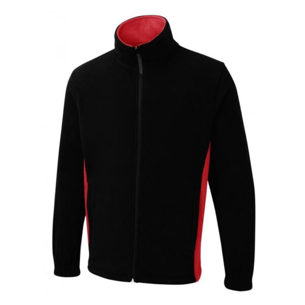 Two tone full zip fleece jacket - Image 3