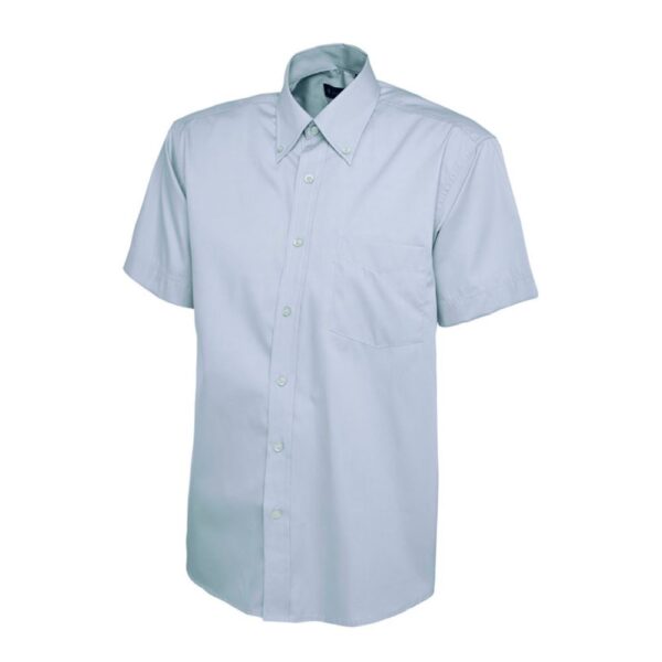 Mens Pinpoint Oxford Half Sleeve Shirt - Image 3