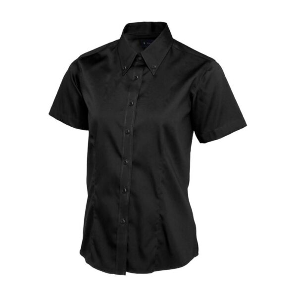 Ladies Pinpoint Oxford Half Sleeve Shirt - Image 3