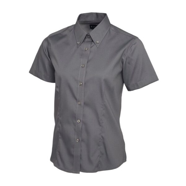 Ladies Pinpoint Oxford Half Sleeve Shirt - Image 4