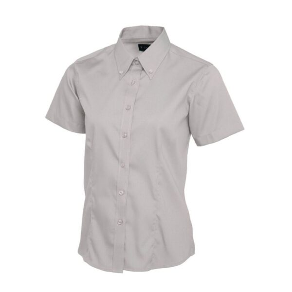 Ladies Pinpoint Oxford Half Sleeve Shirt - Image 6