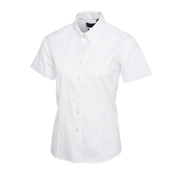 Ladies Pinpoint Oxford Half Sleeve Shirt - Image 7